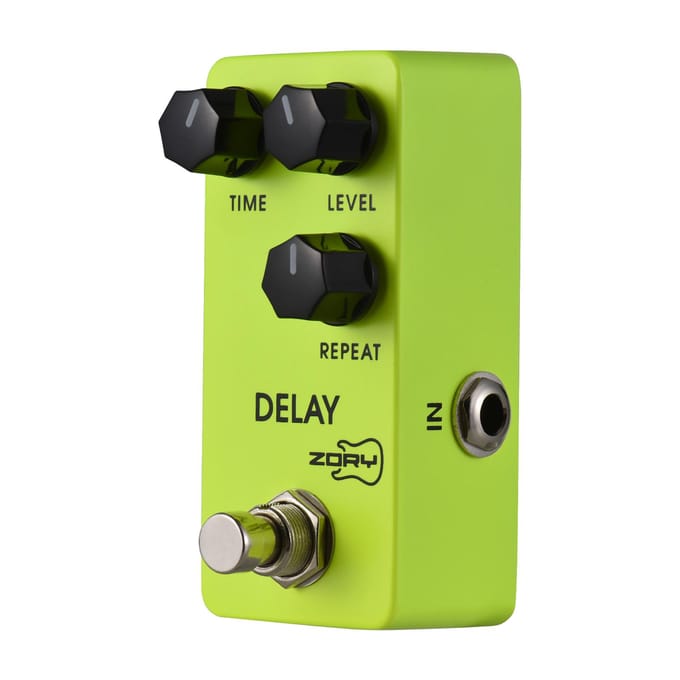 ZORY Gitaar Analoog Delay Effectpedaal TIME/LEVEL/REPEAT Veelzijdige Regelaars DC 9V 6.35mm groen