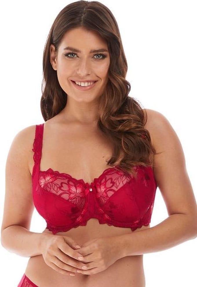 Fantasie - Leona Balcony BH - maat 75F - Rood - Dames