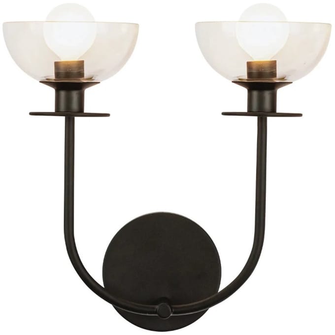 Alora Mood LED Wandlamp Sylvia | 2X E27 Max 40W | Matte Black
