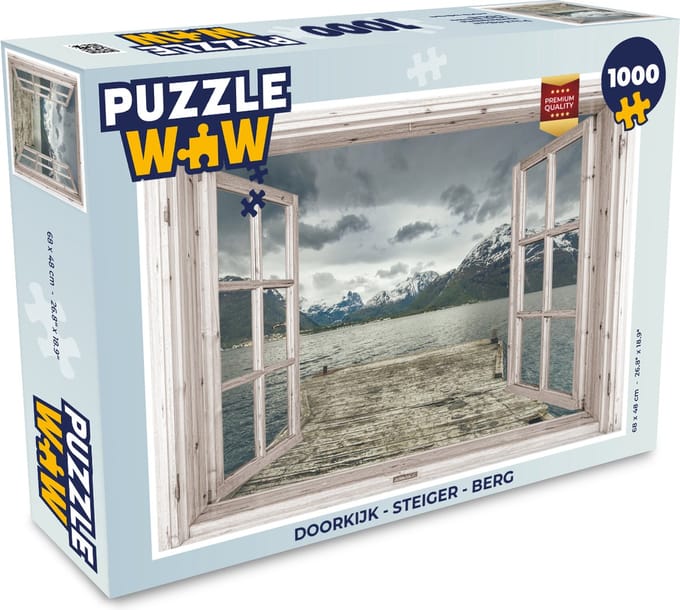 Puzzel Doorkijk - Steiger - Berg - Legpuzzel - Puzzel 1000 stukjes volwassenen