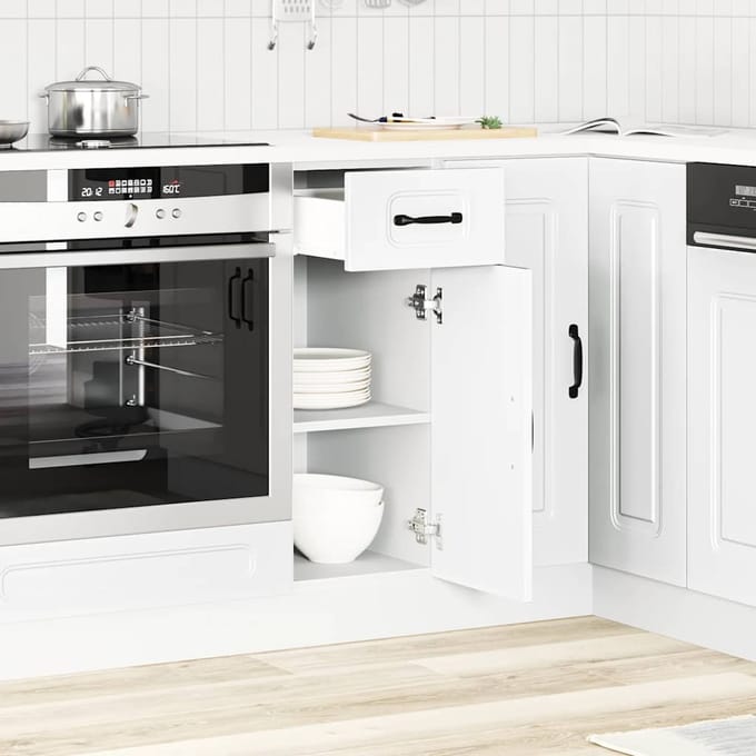 vidaXL - Onderkast - Kalmar - bewerkt - hout - wit