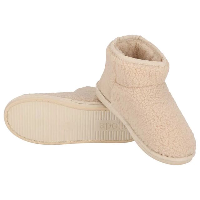 Apollo Dames Pantoffels Teddy Wit - Maat 41/42