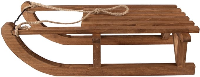 Clayre & Eef Decoratie Slee 62x31x20 cm Bruin Hout