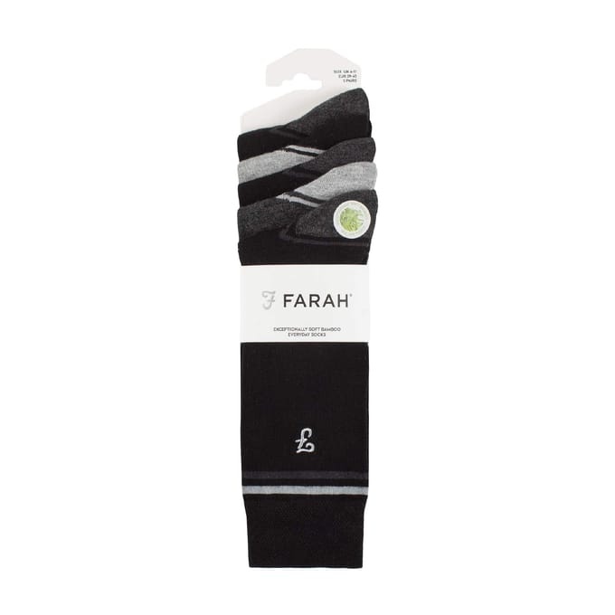 5-Pack Heren Bamboe Felgestreepte Patroon Sokken