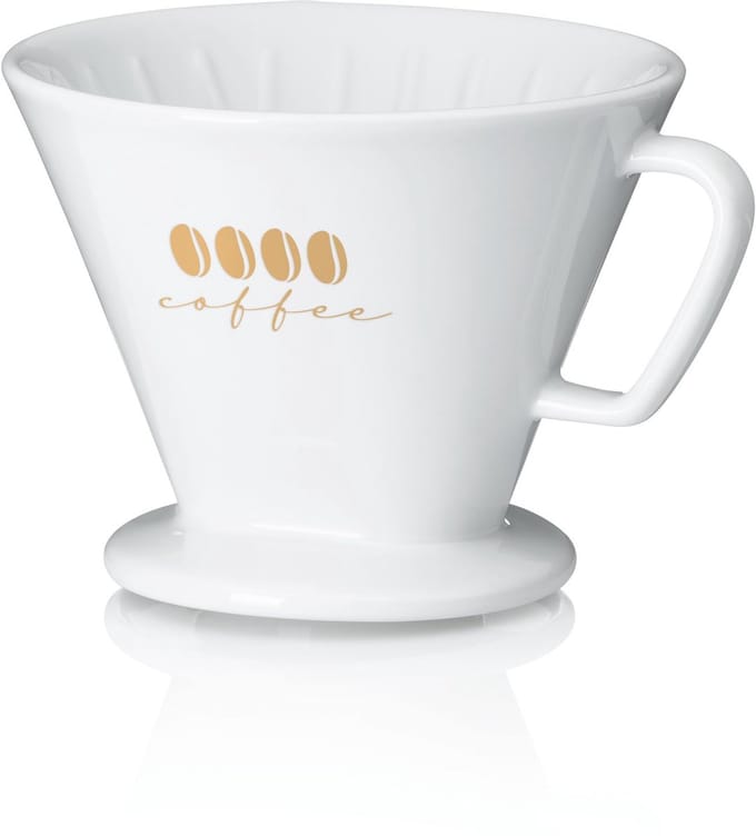 Koffiefilterhouder L, Porselein, Wit - Kela | Excelsa