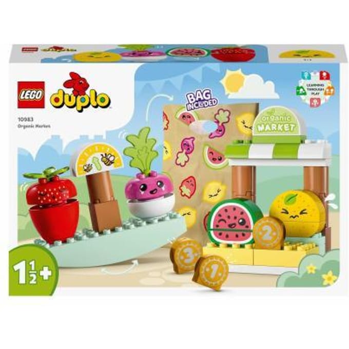 LEGO DUPLO Mijn eerste Biomarkt Speelgoedwinkel Set voor Peuters van 1,5 - 3 Jaar 10983