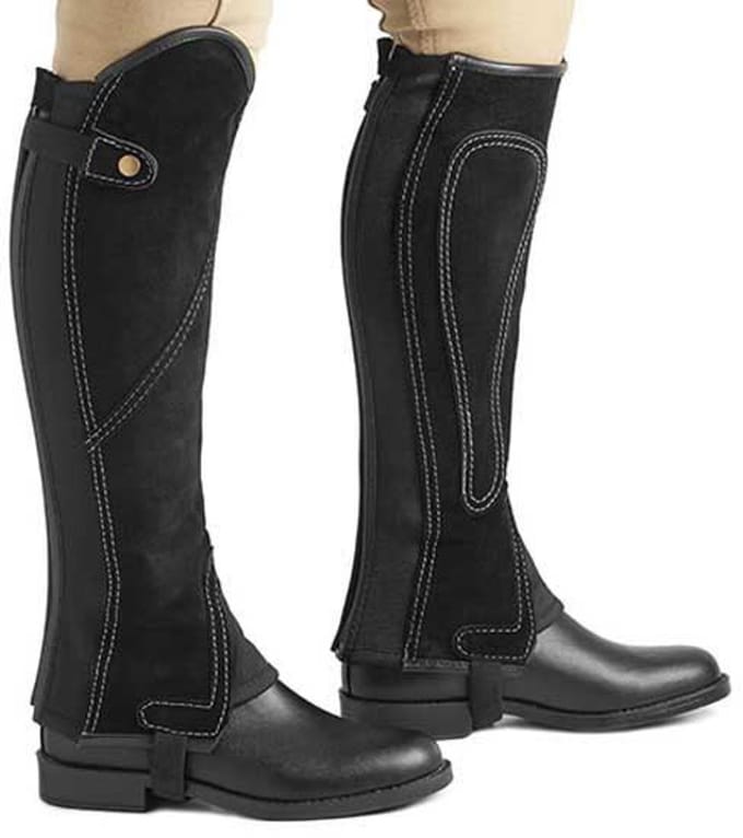 Lexhis Comfort Leather Split Halve Chaps Zwart L