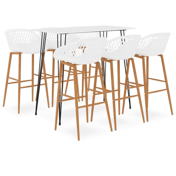 vidaXL - 7-delige - Barset - wit