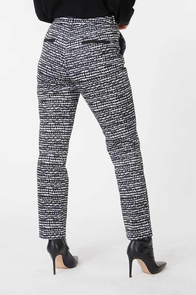 EsQualo Trousers Graphic Illusion Print Größe: 36 | Stoffhosen Outlet | Damen