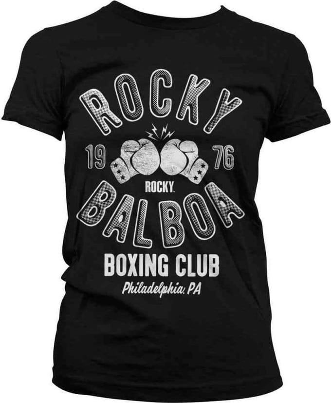 Rocky Dames Tshirt -L- Balboa Boxing Club Zwart