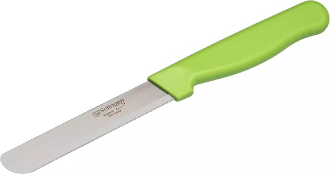 Solingen Tafelmes – Allround Kartelmes – Brede Smeerkant – RVS – 21,5 cm – Groen