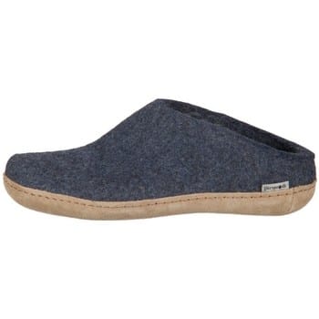 Glerups Slipper met leren zool-Blauw-36