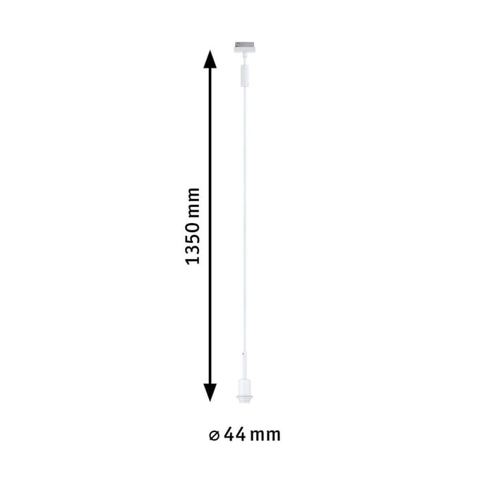 Paulmann 96971 URail DecoSystems hanglamp, wit, max. 1x20W E14, lamp niet inbegrepen