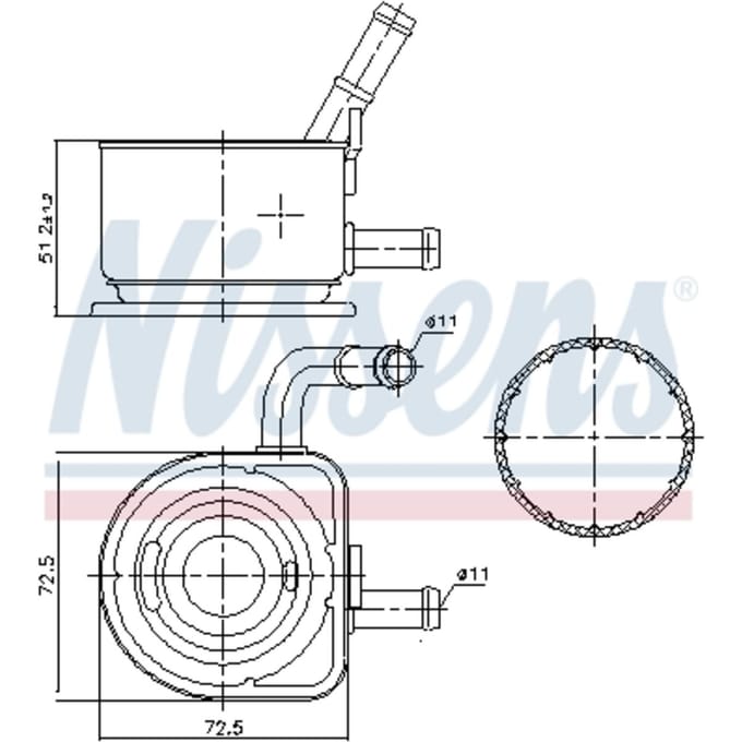 Olie radiator, motorolie NISSENS 91230