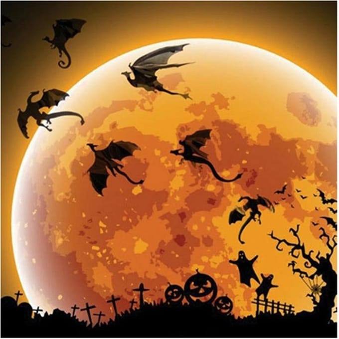 7 stuks/partij 3D Gothic Draak Muursticker Geïnspireerd Draak Behang black