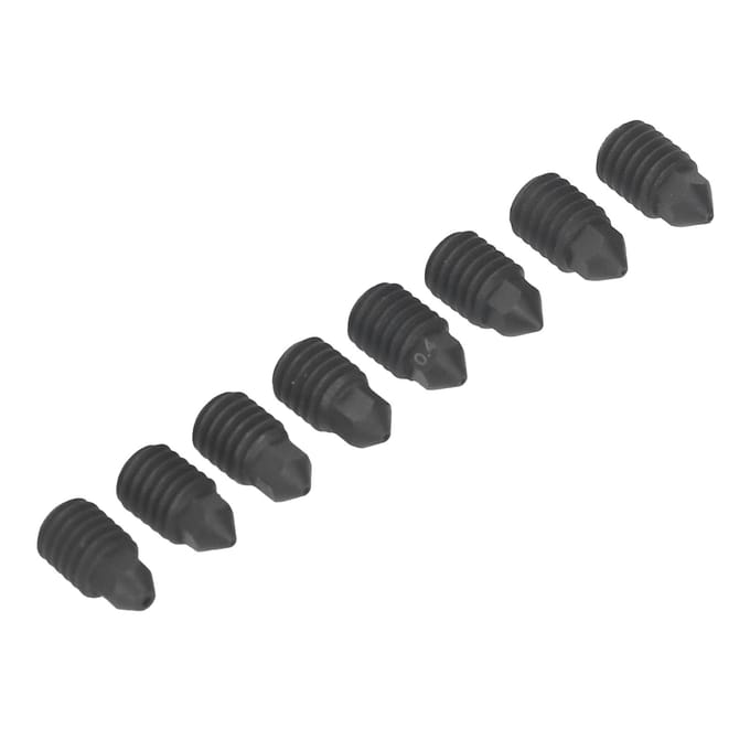8 buses en acier trempé pour extrudeur d'imprimante 3D Bambu Lab Hotend Set 0.2 0.4 0.6 0.8mm black