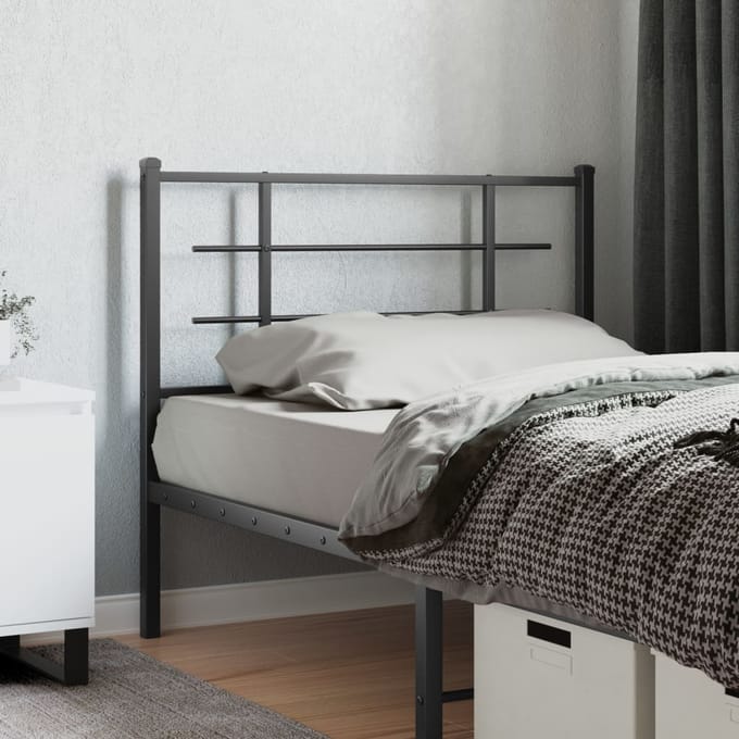 vidaXL Vervangend hoofdbord 107 cm metaal zwart