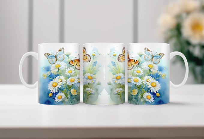 Auqarel koffiemok Bloemenpracht 4