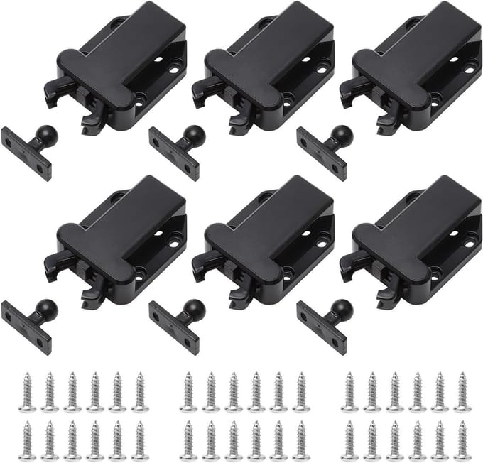 6 Stuks Druksnapper met Schroeven voor Deuren