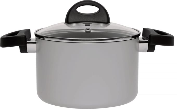 Kookpot met deksel grijs 16 cm - Grijs - PFAS-vrij