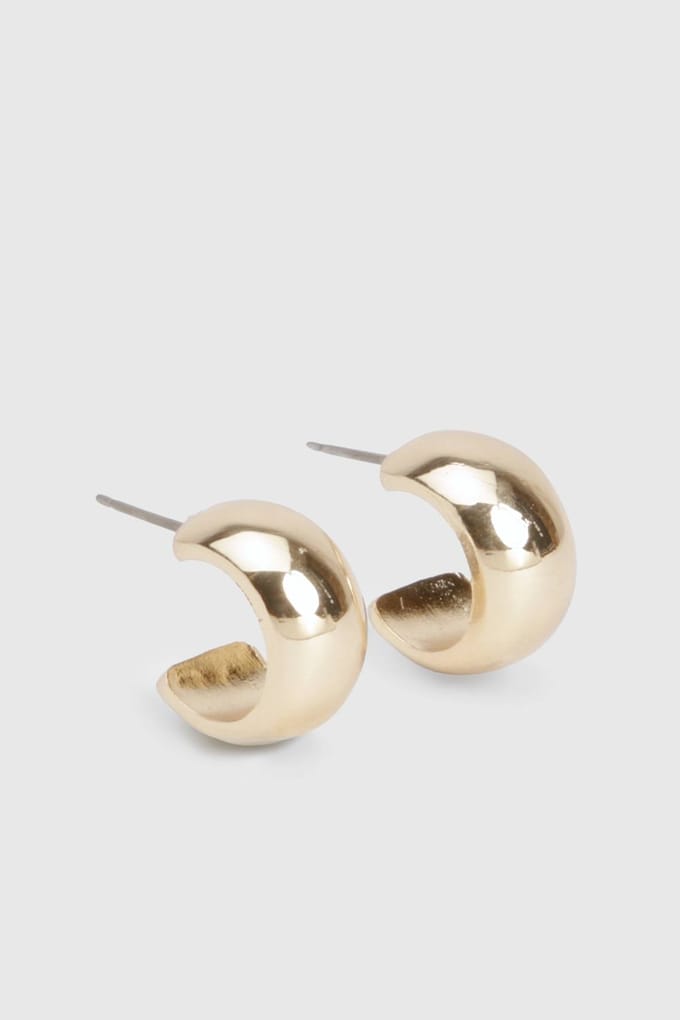 boohoo Dames Gouden mini-hoepeloorbellen