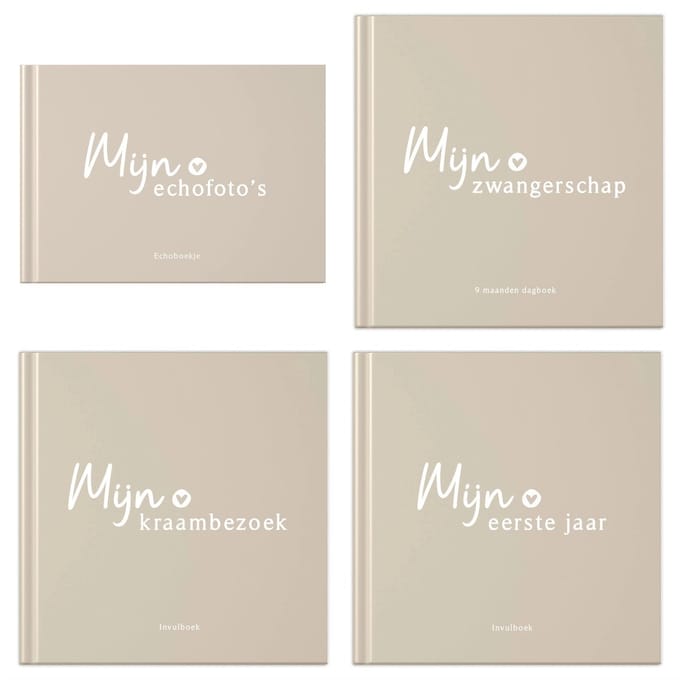 Fyllbooks Invulboeken voordeelset 'Zwanger' - Beige