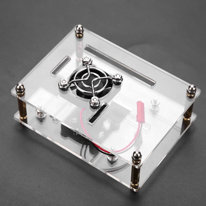 Acryl PMMA Behuizing Box Beschermhoes Koelventilator voor Raspberry Pi 2 3 Model B en Pi b