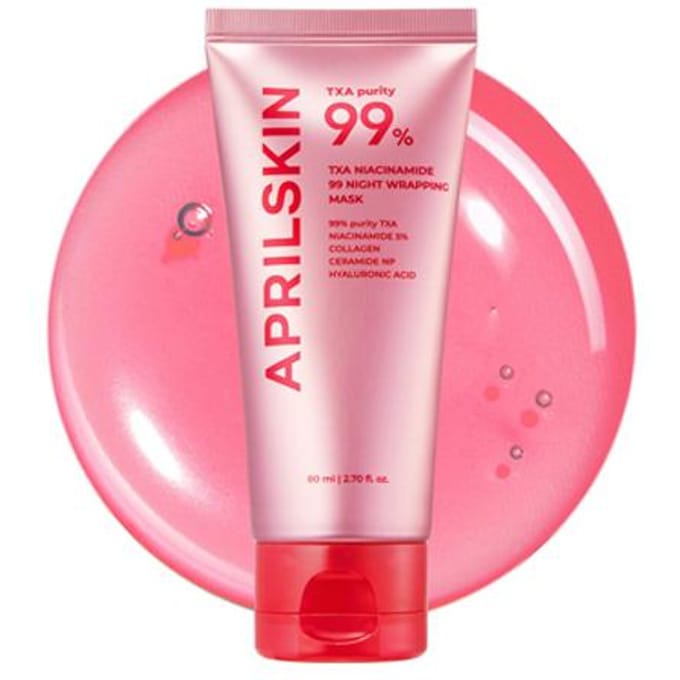 [APRILSKIN] TXA Niacinamide 99 Nacht Wrapping Masker 80ml pink