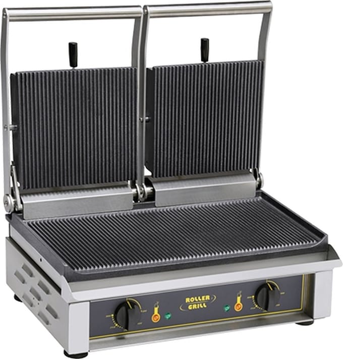 Roller Grill dubbel contactgrill (gegroefd/gegroefd)