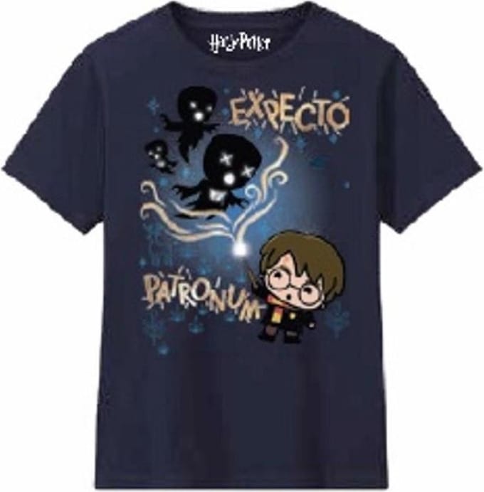 Harry Potter - Expecto Patronum Navy Blue T-Shirt - Boy 8 Years