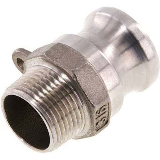 Camlock DN 20 (3/4'') Koppeling Rvs3/4'' NPT buitendraad Type F MIL-C-27487
