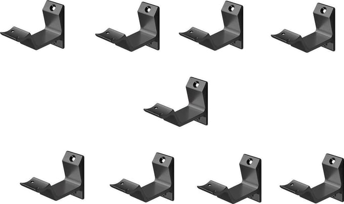 Leuninghouder zwart - Opschroef - Hol zadel  Hermeta - 3542-18 - 9 stuks