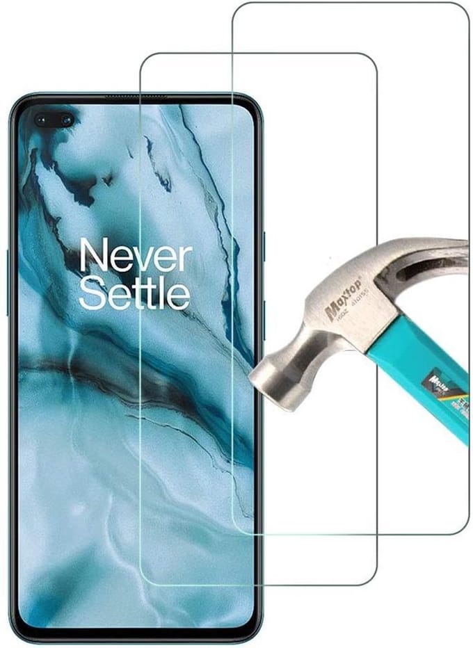 Screenprotector Glas - Tempered Glass Screen Protector Geschikt voor: OnePlus Nord - 2x