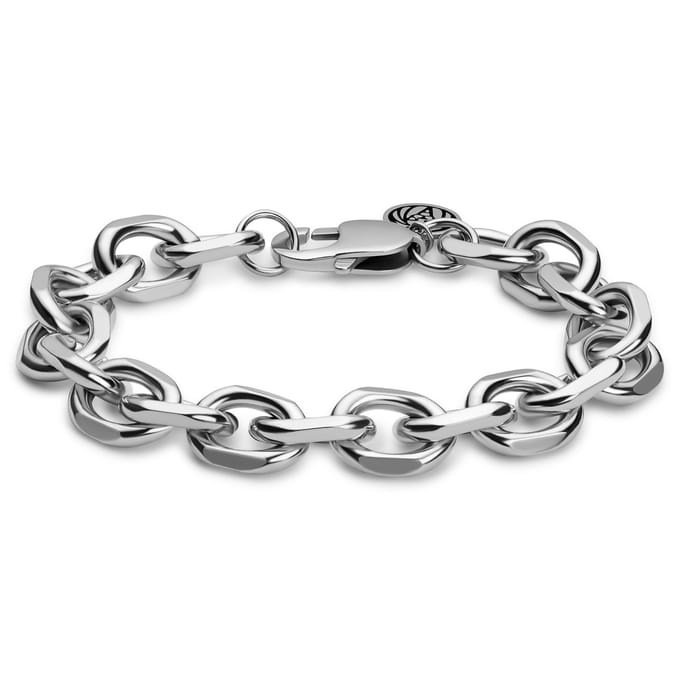 Essentials | 12 mm Zilverkleurige Armband met Kabelschakels