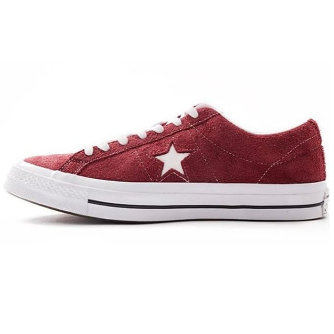 Converse One Star Suede Ox Deep Bourdeaux Unisex Sneakers Rood Wit 158370C 43