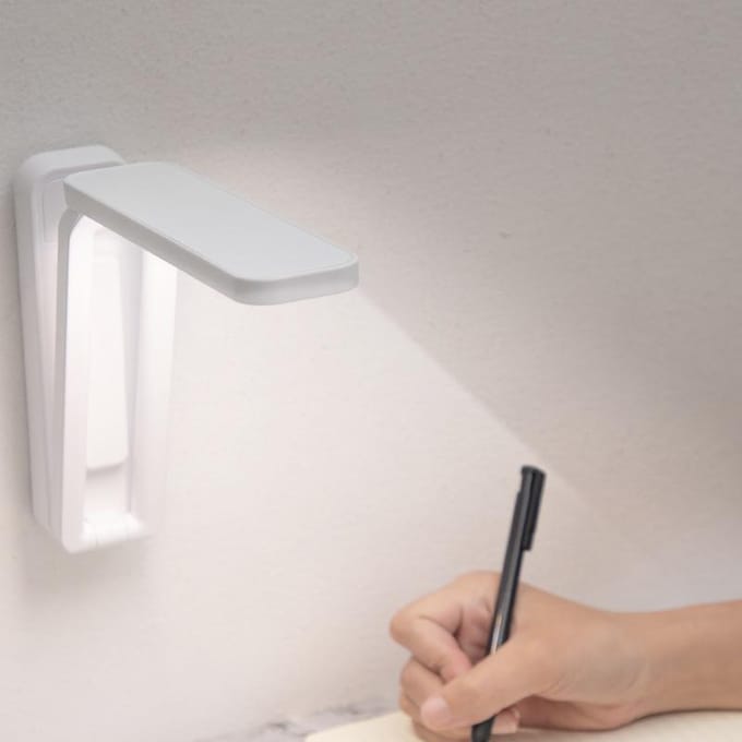 LED-leesbureaulamp Opvouwbaar Touch met afstandsbediening Dimbare wandlamp USB-opladen Kantoorstudie Nachtkastje Nachtlampje wit