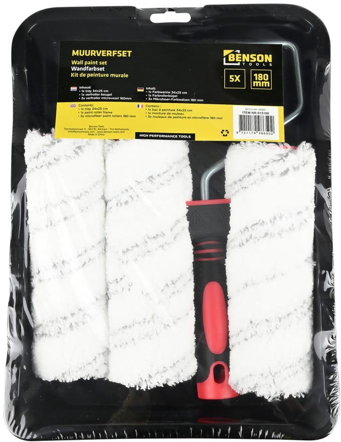 Benson Muurverfset 180 mm - 5 delig