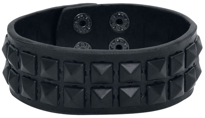 Rock Rebel by EMP - Rock Armband met studs - Pyramid Rivets - zwart