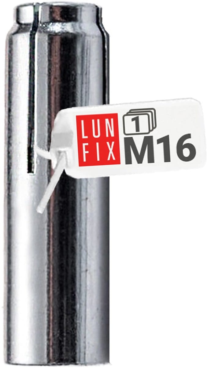 LUN FIX - M16 inslaganker + zware lastanker - stalen plug - verzinkt
