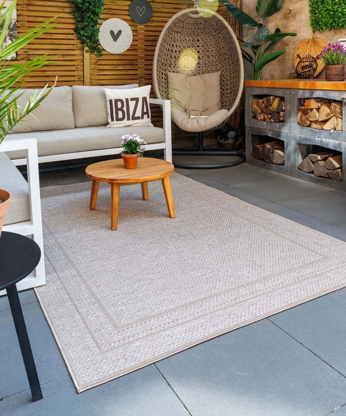 Buitenkleed - Mira Frame beige 80x150