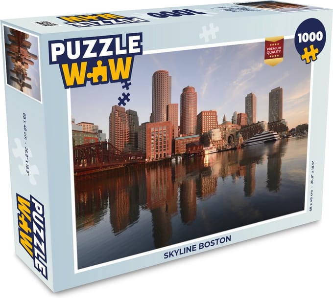 Puzzel Skyline Boston - Legpuzzel - Puzzel 1000 stukjes volwassenen