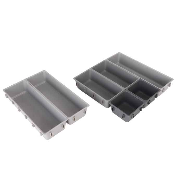 Besteklade Organizer Stevig Plastic Grote Capaciteit Multifunctionele Bestekbak voor Mes black