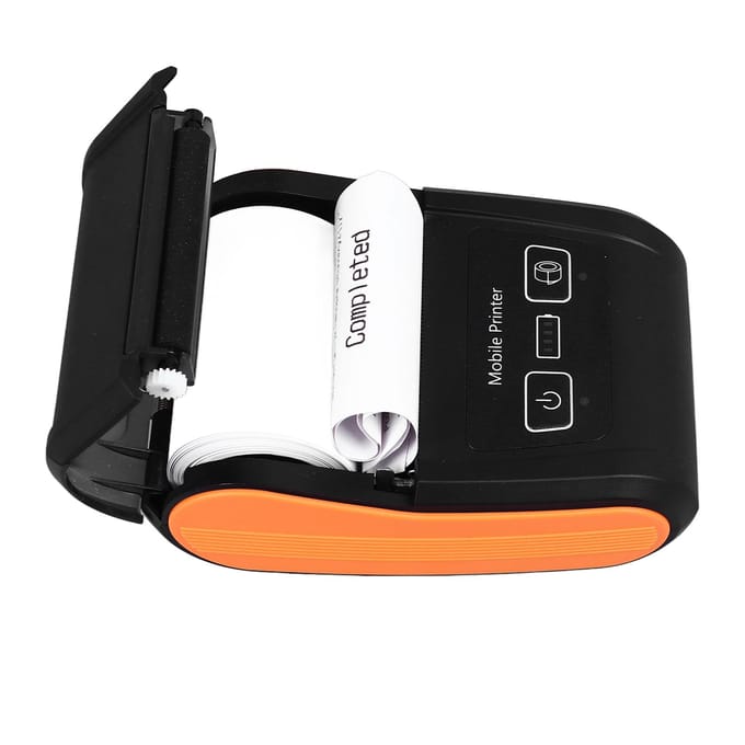 Imprimante Thermique 58mm Bluetooth 4.0 Sans Fil Multifonction Mini Portable Imprimante Thermique d'Étiquettes pour US Plug gray