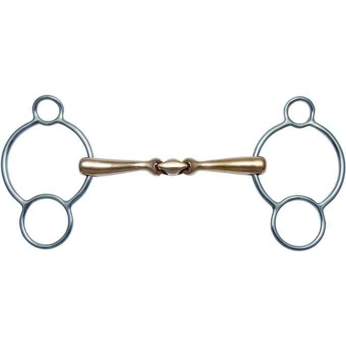 Mors met drie ringen voor paard Stübben Gebiss Quick contact Trense
