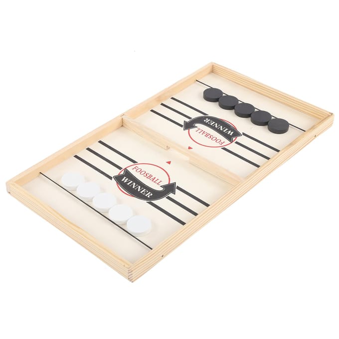 Groot Formaat Houten Tafelhockey Bordspel Ouder-Kind Interactief Kinderschaken white
