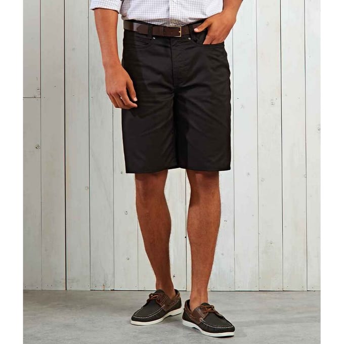 Premier Heren Performance Chino Casual Shorts (Zwart)