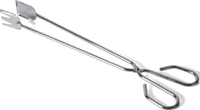 Gerimport Barbecuetang RVS 35 cm - vork en lepel - kartelrand - barbecue accessoire