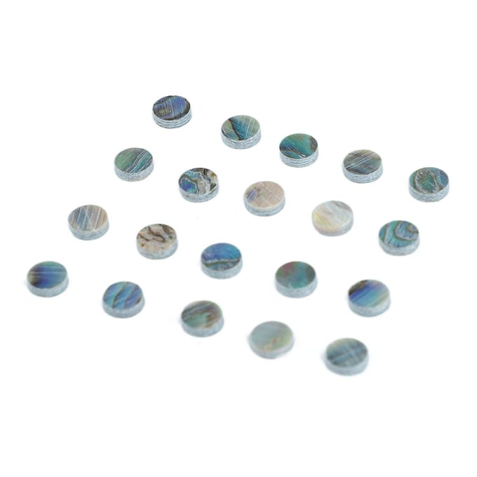 20 stuks Gitaar Toets Stippen Schelp Delicaat Voegt Grip Toe Slijtvast Gitaar Toets Stippen Vervangingen gray