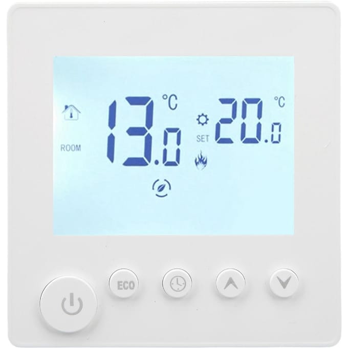 Thermostat numérique avec écran LCD et régulateur de température pour le chauffage AC90V-240V3A white
