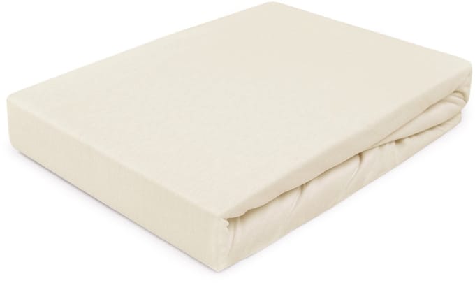 Jersey Hoeslaken met Elastiek 80x160 cm - Ecru